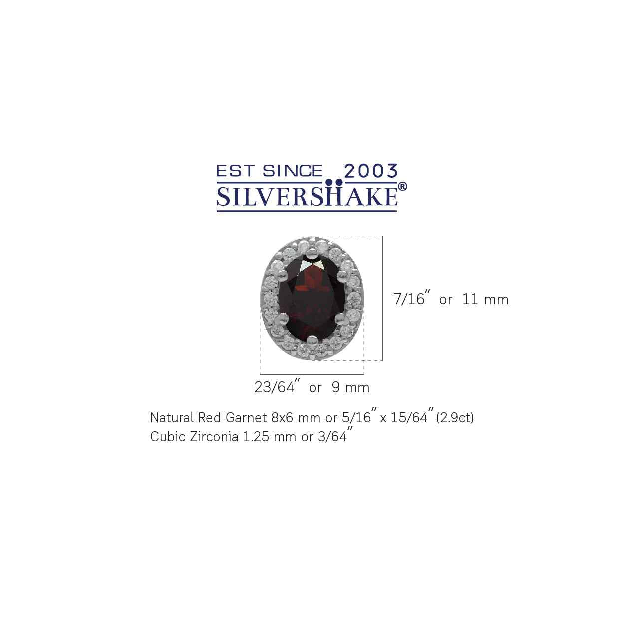 2.9ct. 8X6mm Natural Oval Shape Garnet White Gold Plated 925 Sterling Silver Halo Stud Earrings