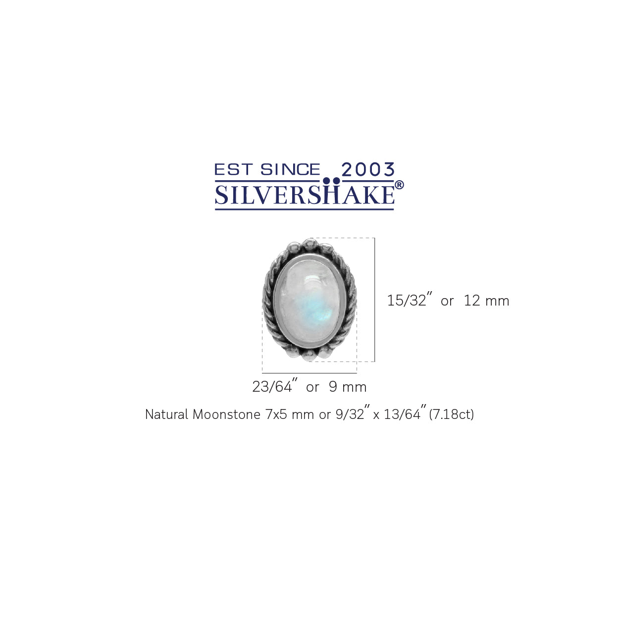 Natural Moonstone 925 Sterling Silver Rope Stud Post Earrings