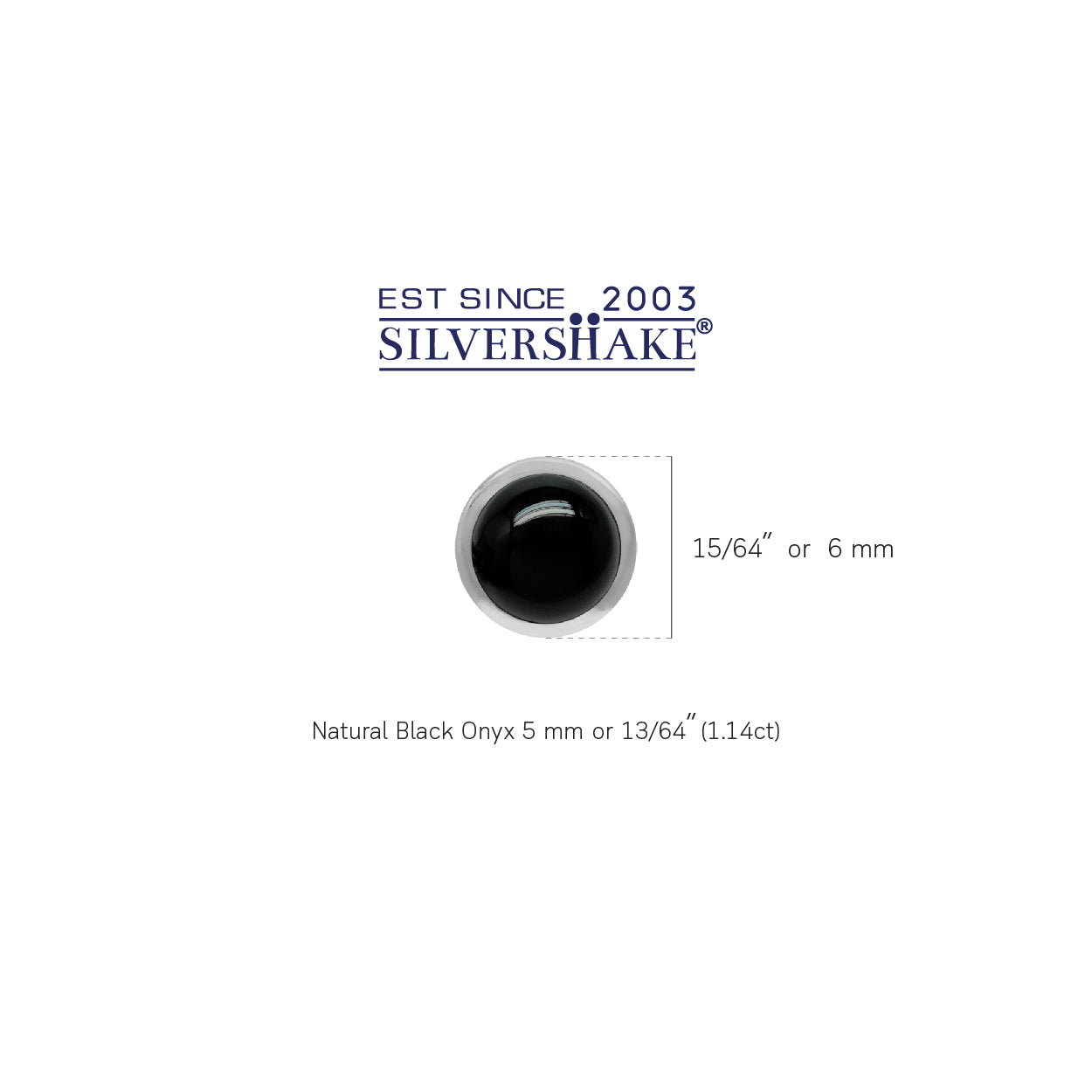 5mm Petite Genuine Round Shape Black Onyx White Gold Plated 925 Sterling Silver Stud Earrings - Silvershake-store