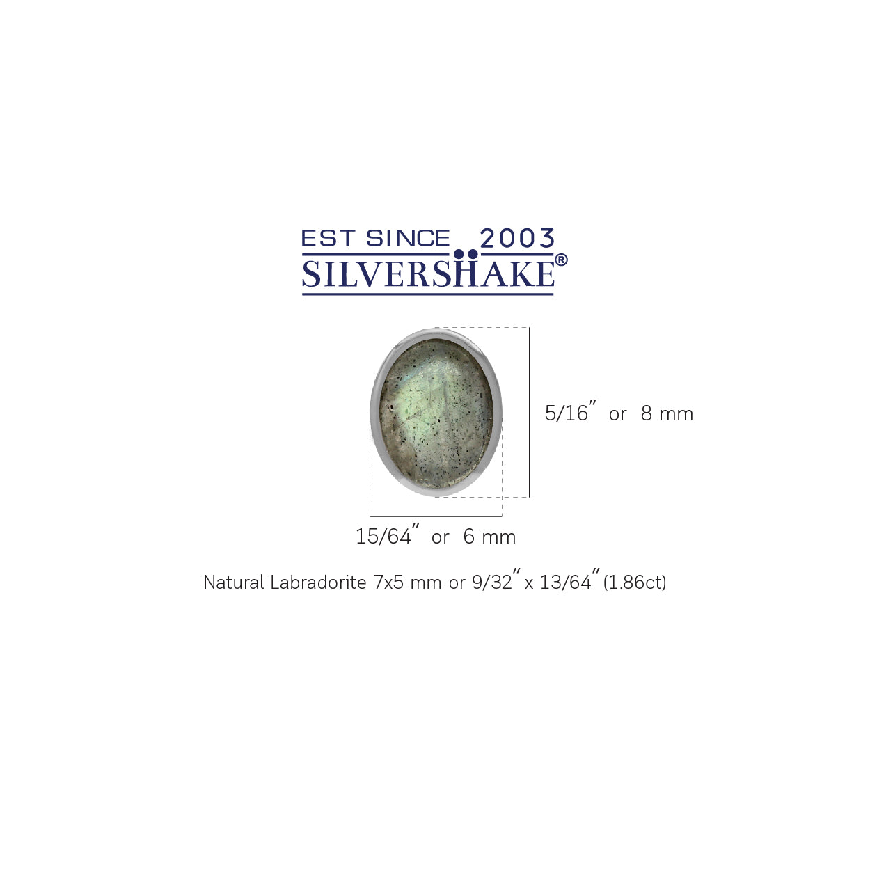 7X5mm Oval Shape Labradorite White Gold Plated 925 Sterling Silver Stud Post Earrings - Silvershake-store