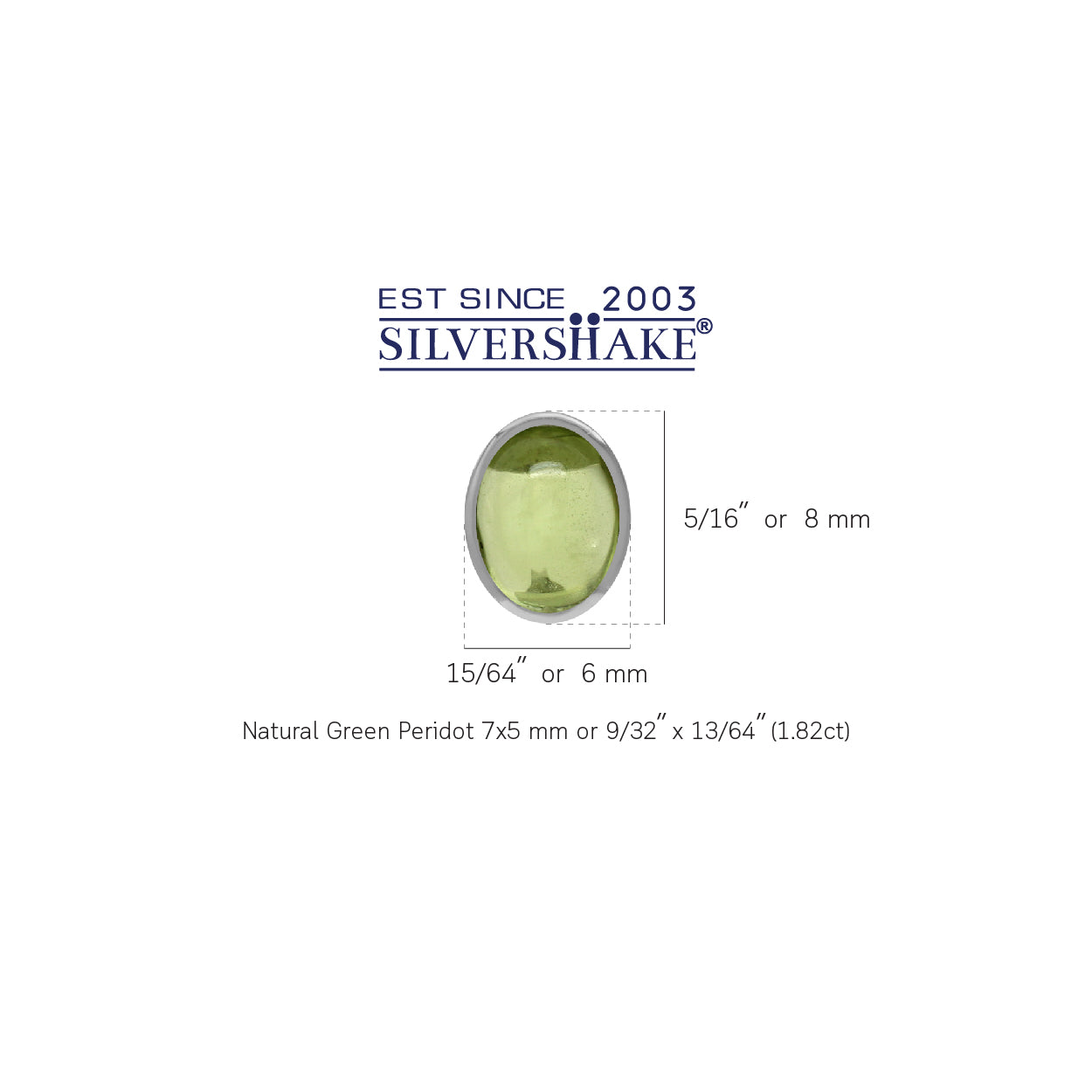 7X5mm Oval Shape Cabochon Peridot White Gold Plated 925 Sterling Silver Stud Post Earrings - Silvershake-store
