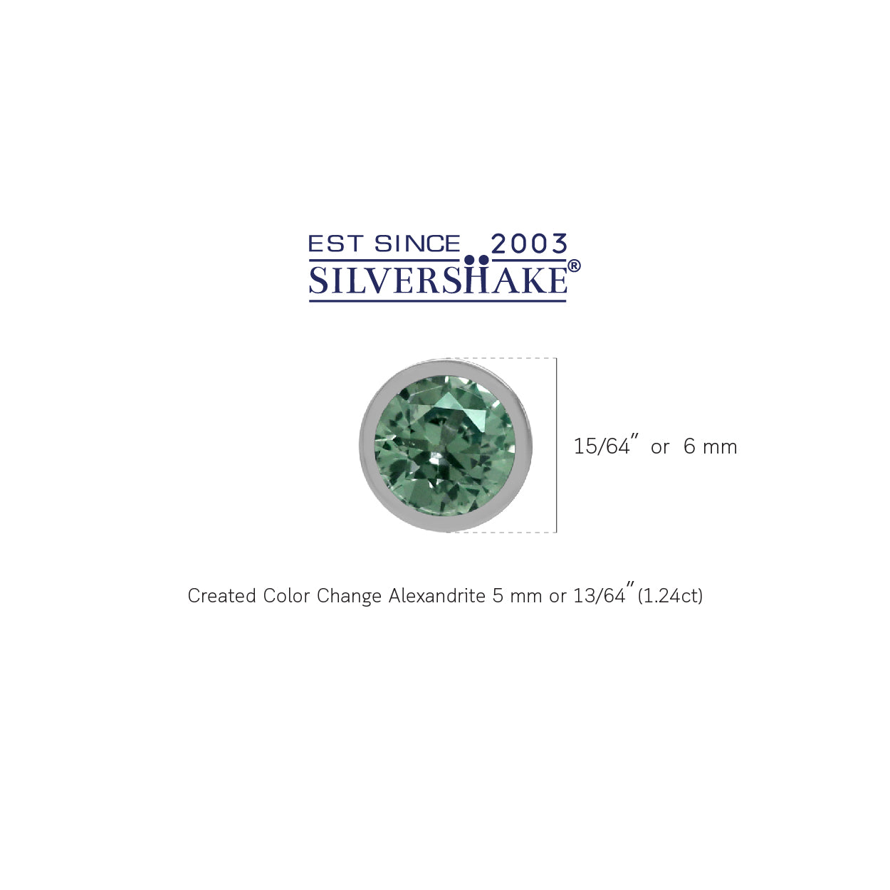 Petite 5 mm Round Created Color Change Alexandrite 925 Sterling Silver Bezel Set Stud Earrings - Silvershake-store
