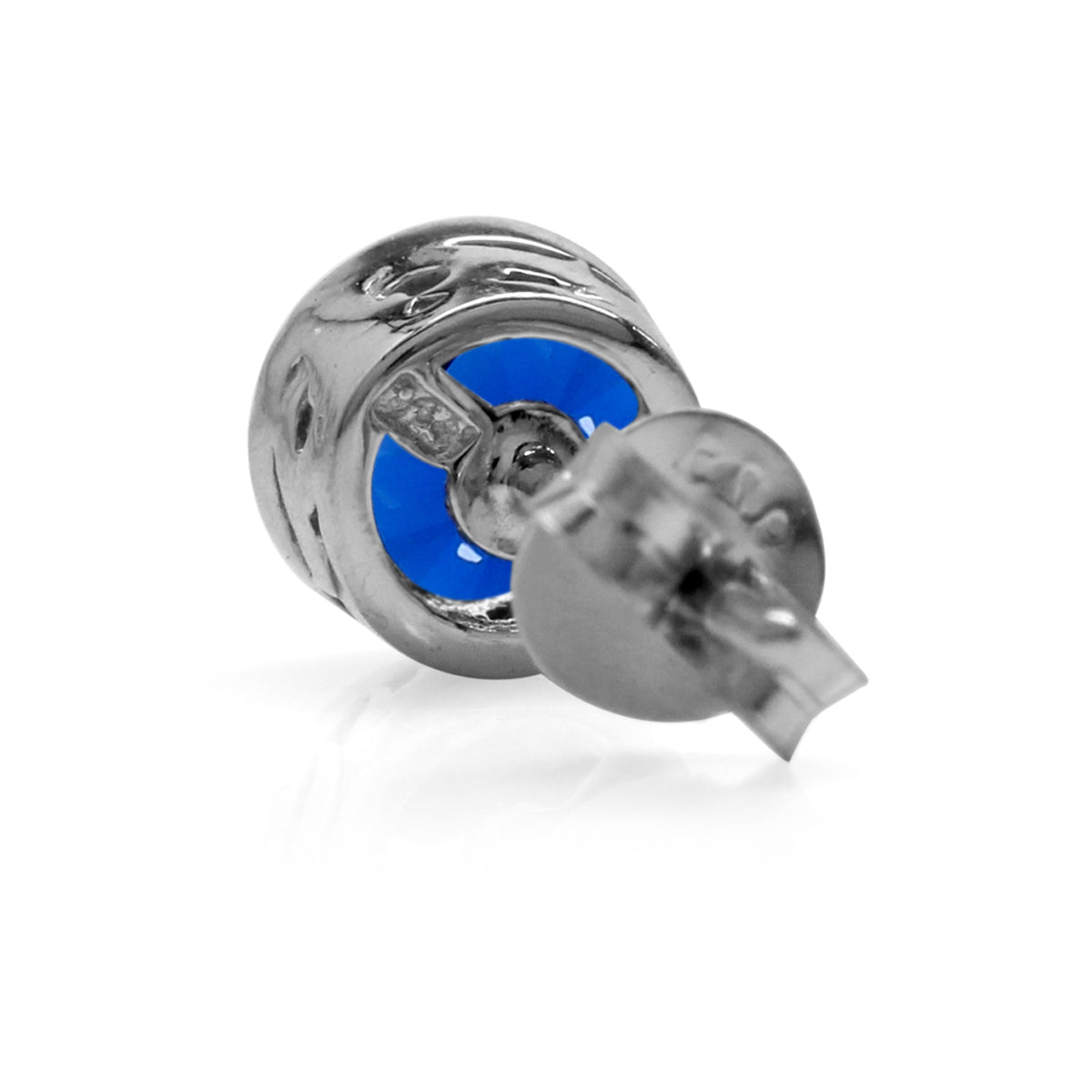 5MM Petite Created Blue Sapphire 925 Sterling Silver Filigree Stud Earrings September Birthstone - Silvershake-store