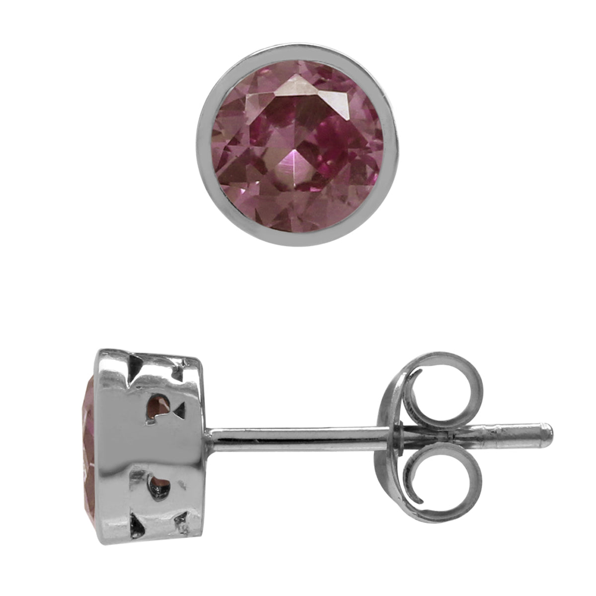 5MM Petite Created Color Change Alexandrite 925 Sterling Silver Filigree Stud Earrings June Birthstone - Silvershake-store