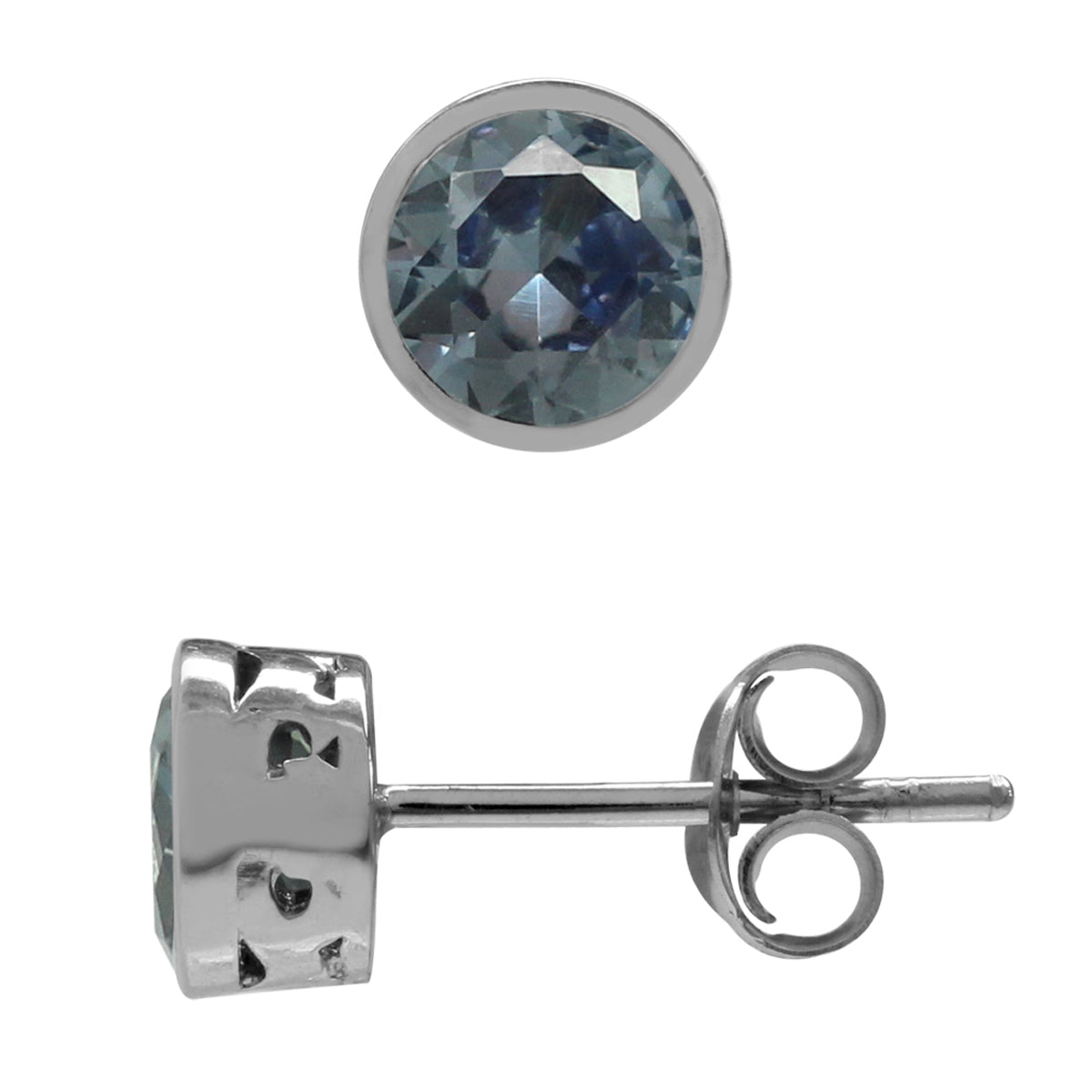 5MM Petite Created Color Change Alexandrite 925 Sterling Silver Filigree Stud Earrings June Birthstone - Silvershake-store