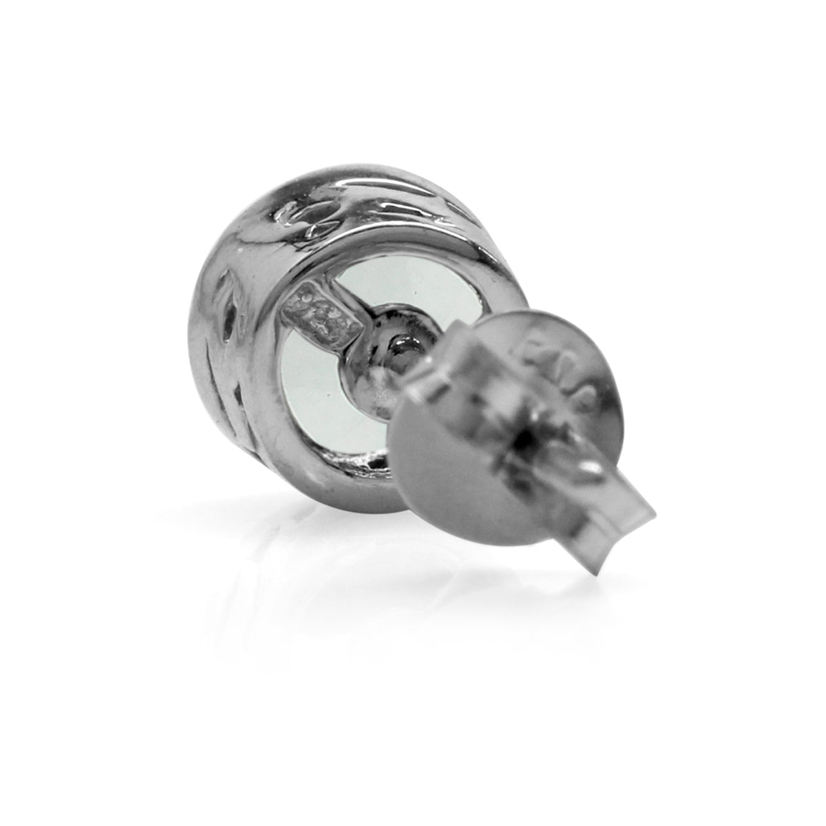 5MM Petite Genuine White Topaz 925 Sterling Silver Filigree Stud Earrings April Birthstone Substitution for Diamond - Silvershake-store