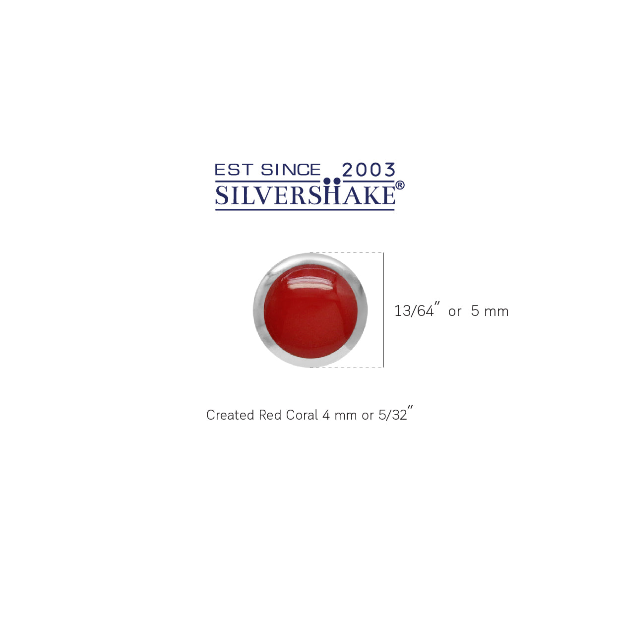 Petite 4mm Created Red Coral Inlay 925 Sterling Silver Stud Earrings Womens Jewelry Best for Second and Third Hole - Silvershake-store
