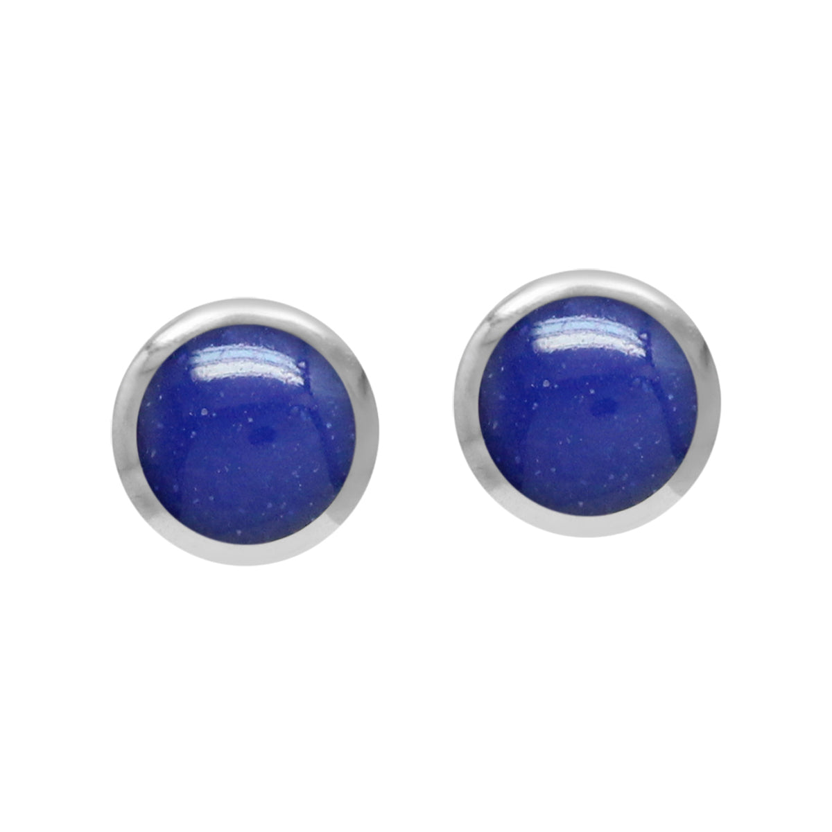 Petite 4mm Created Blue Lapis Lazuli 925 Sterling Silver Stud Earrings Womens Jewelry Best for Second and Third Hole - Silvershake-store