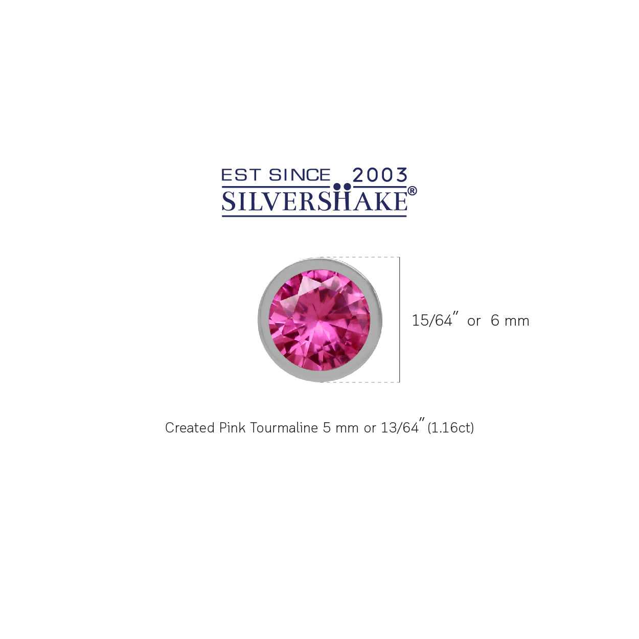 Petite 5 mm Round Created Pink Tourmaline 925 Sterling Silver Bezel Set Stud Earrings for Women Business Attire - Silvershake-store