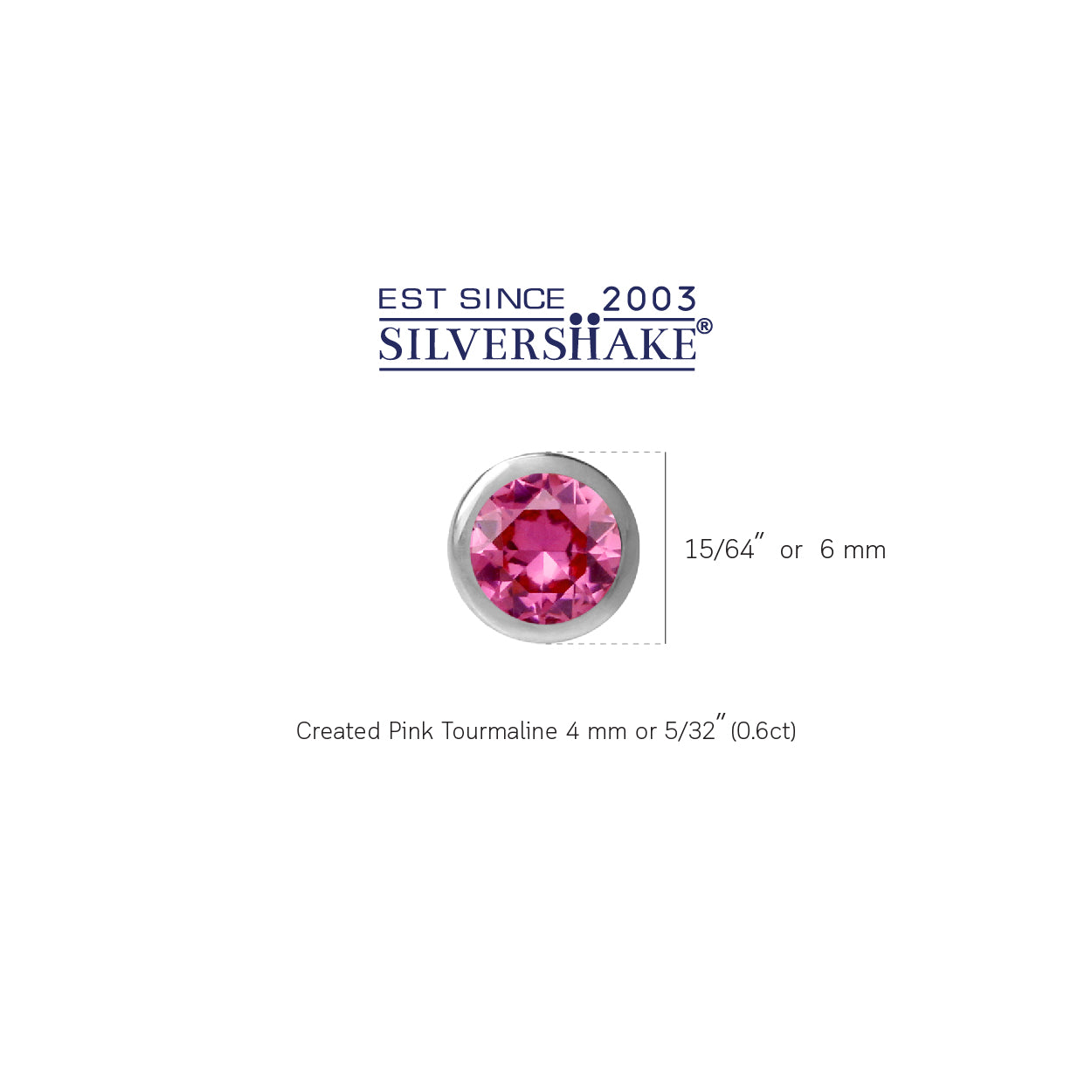 4MM Petite Round Shape Created Pink Tourmaline 925 Sterling Silver Bezel Set Stud Earrings Jewelry for Women or Men October Gemstone Birthstone - Silvershake-store