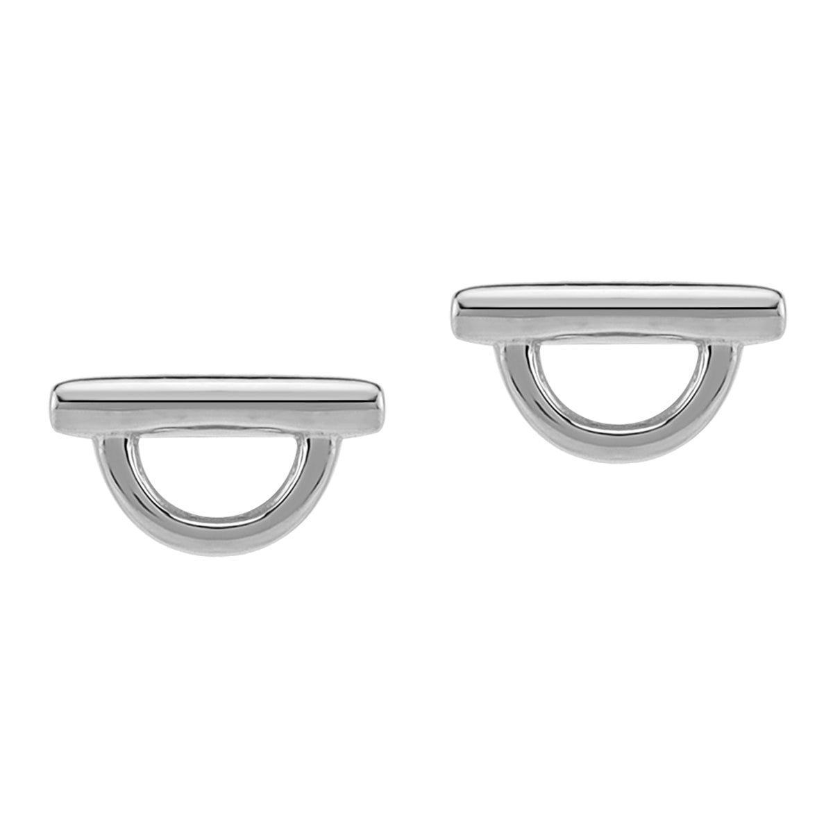 Silvershake Extra Petite White Gold Plated 925 Sterling Silver Minimalist Casual Stud Earrings Jewelry for Women - Silvershake-store