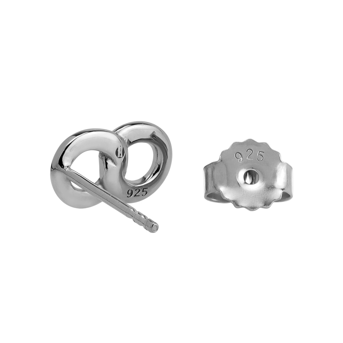Silvershake White Gold Plated 925 Sterling Silver Minimalist Twin Round Circle Geometric Casual Stud Post Earrings Jewelry for Women - Silvershake-store