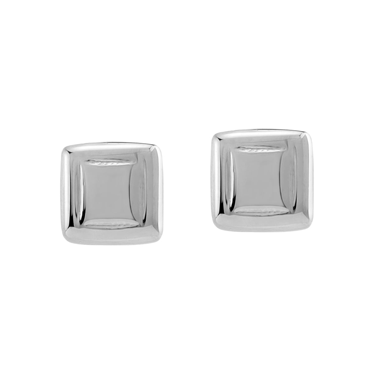 Silvershake 5MM Ultra Petite White Gold Plated 925 Sterling Silver Minimalist Square Shape Geometric Casual Stud Earrings Jewelry for Women - Silvershake-store