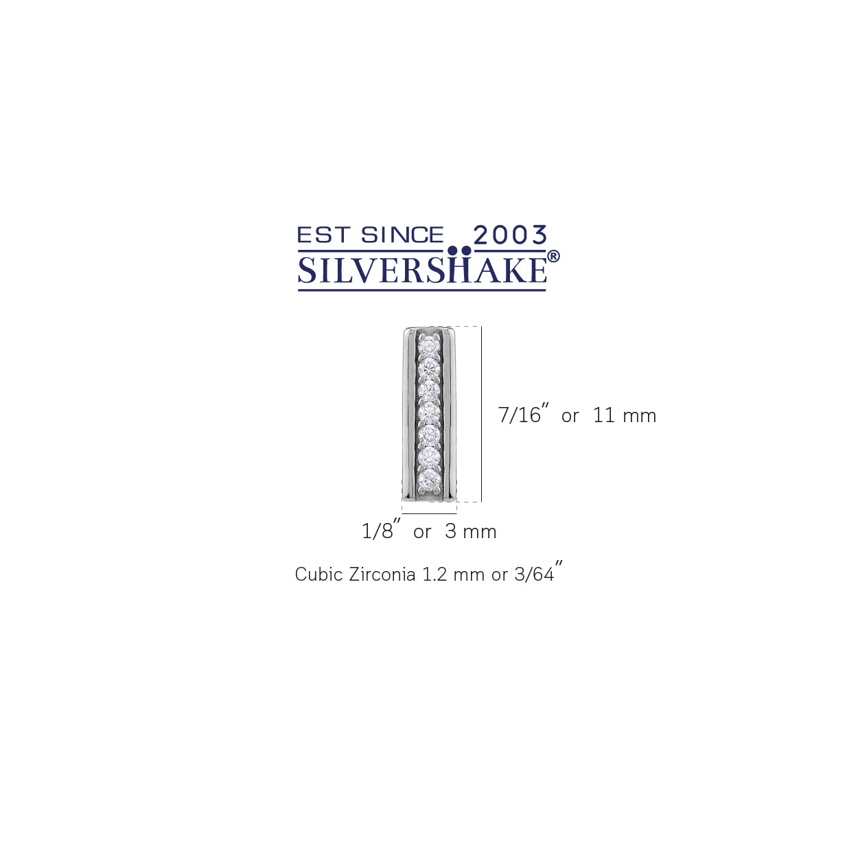 Silvershake Cubic Zirconia White Gold Plated 925 Sterling Silver Minimalist Trendy Bar Stud Post Earrings April Gemstone Birthstone Jewelry for Women - Silvershake-store