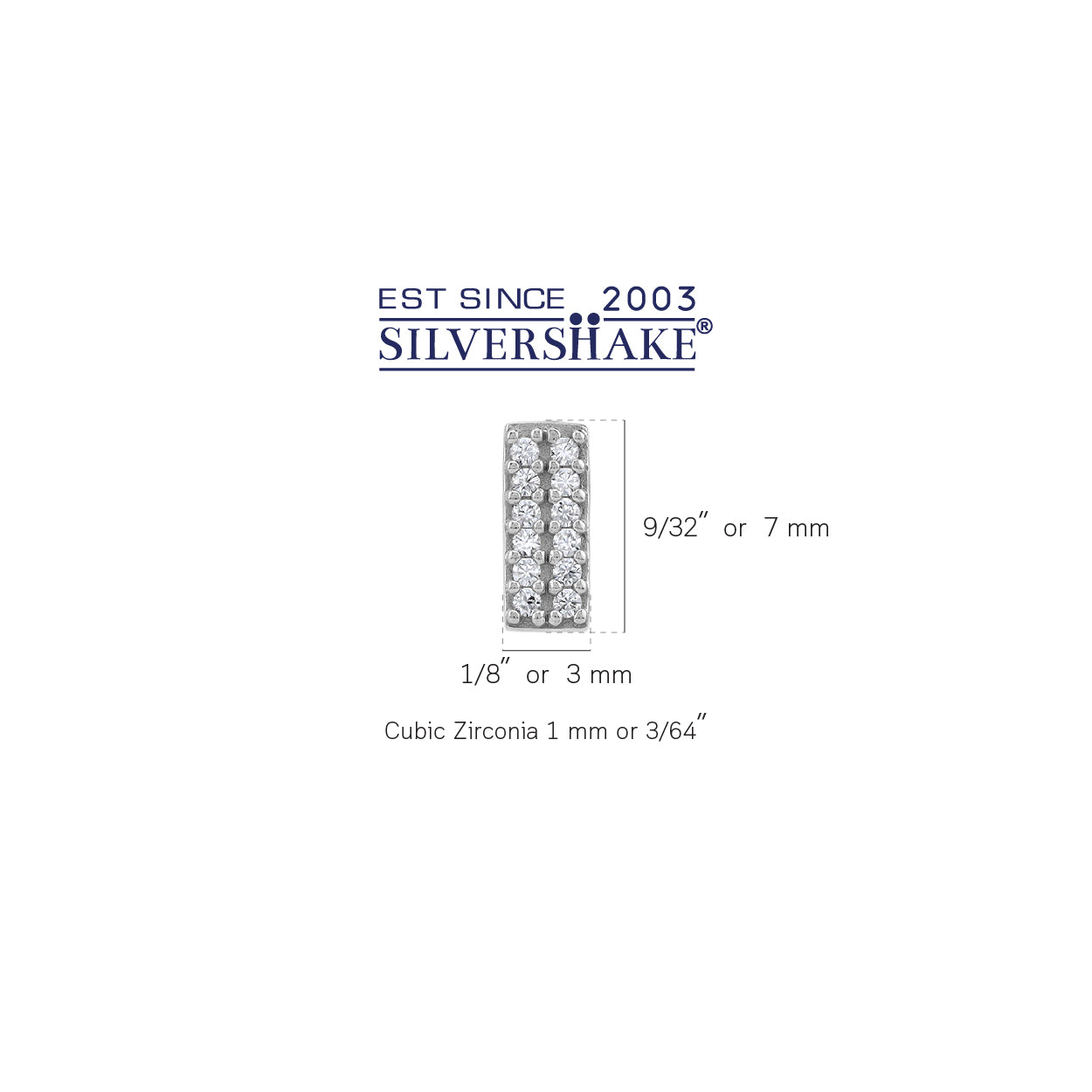 Silvershake Petite Cubic Zirconia White Gold Plated 925 Sterling Silver Minimalist Rectangle Design Geometric Trendy Chic Stud Earrings April Gemstone Birthstone Jewelry for Women - Silvershake-store