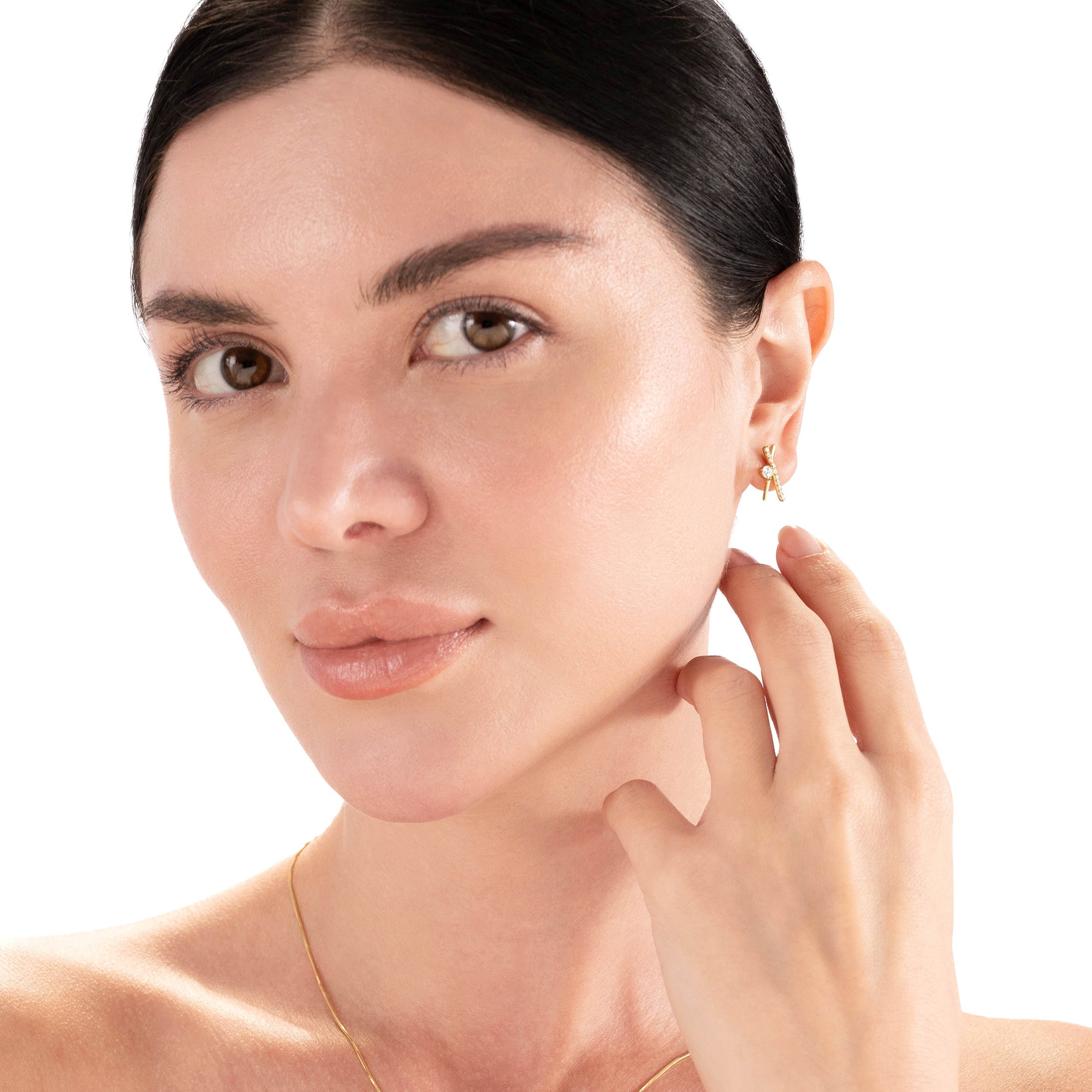 11X6mm Created Blue Sapphire White Gold Plated 925 Sterling Silver Minimalist Trendy Chic X O Criss Cross Stud Post Earrings September Gemstone Birthstone Jewelry for Women - Silvershake-store