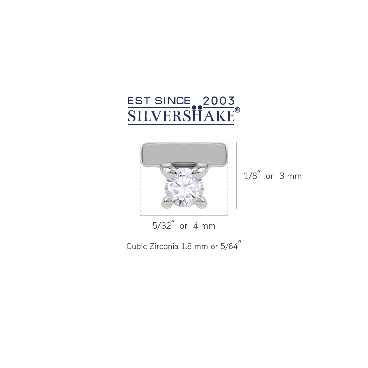 Petite 3-Pair Set Cubic Zirconia White Gold Plated 925 Sterling Silver Minimalist Tiny Bead Ball Triangle Shape Geometric Trendy Chic Casual Stud Earrings April Gemstone Birthstone - Silvershake-store