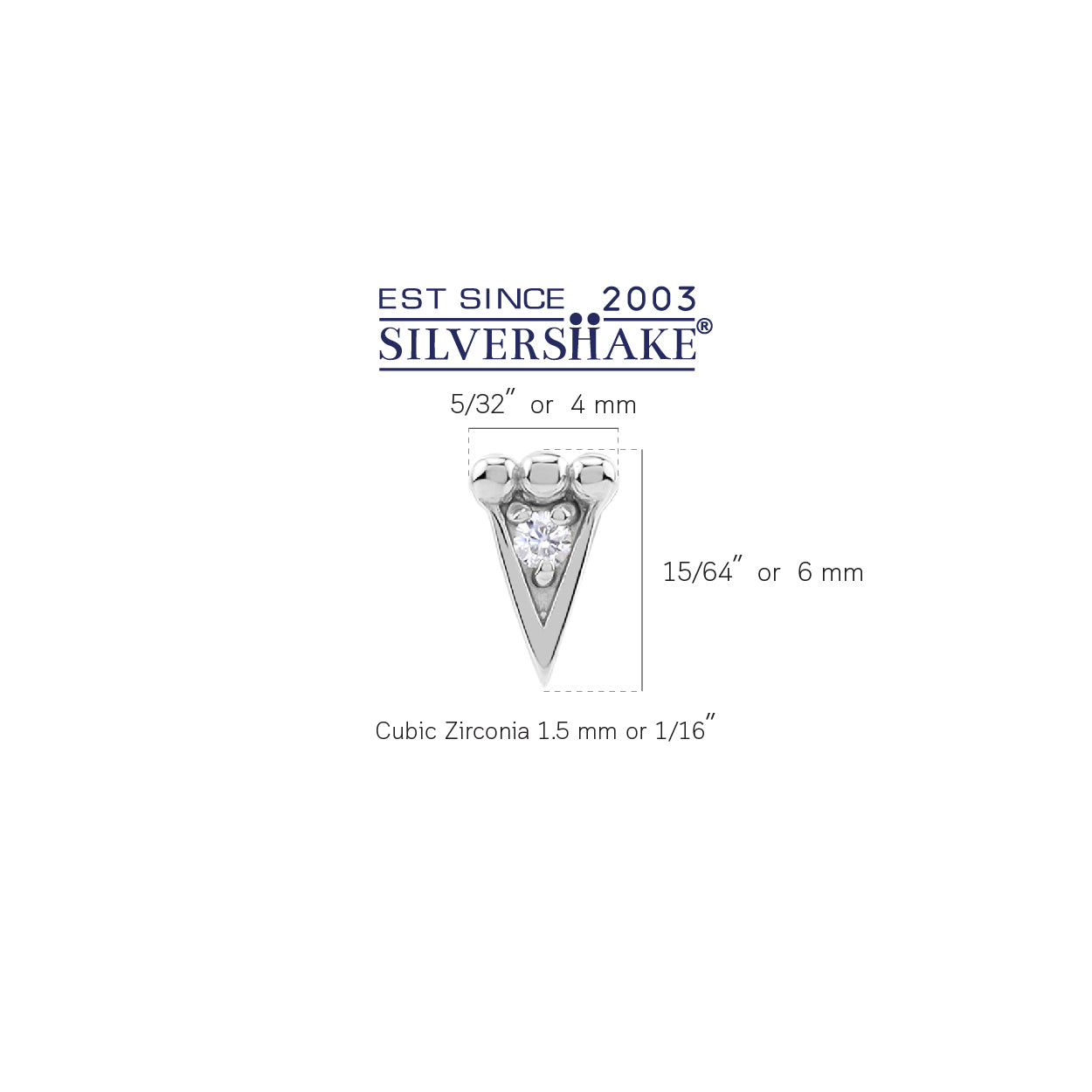 Petite 3-Pair Set Cubic Zirconia White Gold Plated 925 Sterling Silver Minimalist Tiny Bead Ball Triangle Shape Geometric Trendy Chic Casual Stud Earrings April Gemstone Birthstone - Silvershake-store