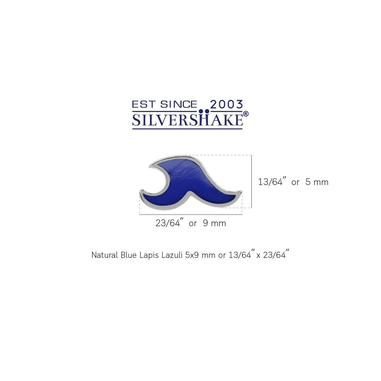 Petite Created Blue Lapis Lazuli Inlay White Gold Plated 925 Sterling Silver Minimalist Surfers Ocean Beach Tribal Wave Casual Stud Earrings Jewelry for Women - Silvershake-store