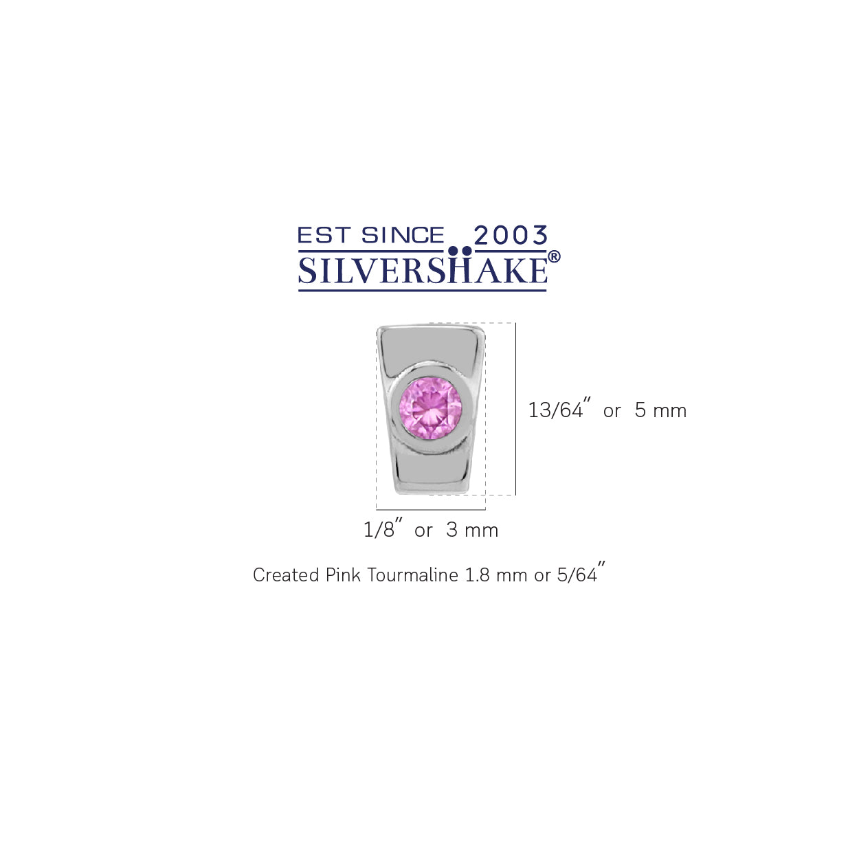 Ultra Petite Created Pink Tourmaline White Gold Plated 925 Sterling Silver Minimalist Tiny Casual Stud Post Earrings October Gemstone Birthstone Jewelry for Women - Silvershake-store