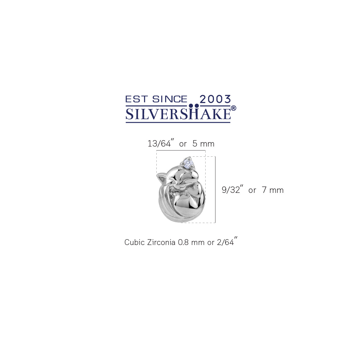 Petite Cubic Zirconia White Gold Plated 925 Sterling Silver Minimalist Chic Cat Pet Stud Post Earrings April Gemstone Birthstone Jewelry for Women - Silvershake-store