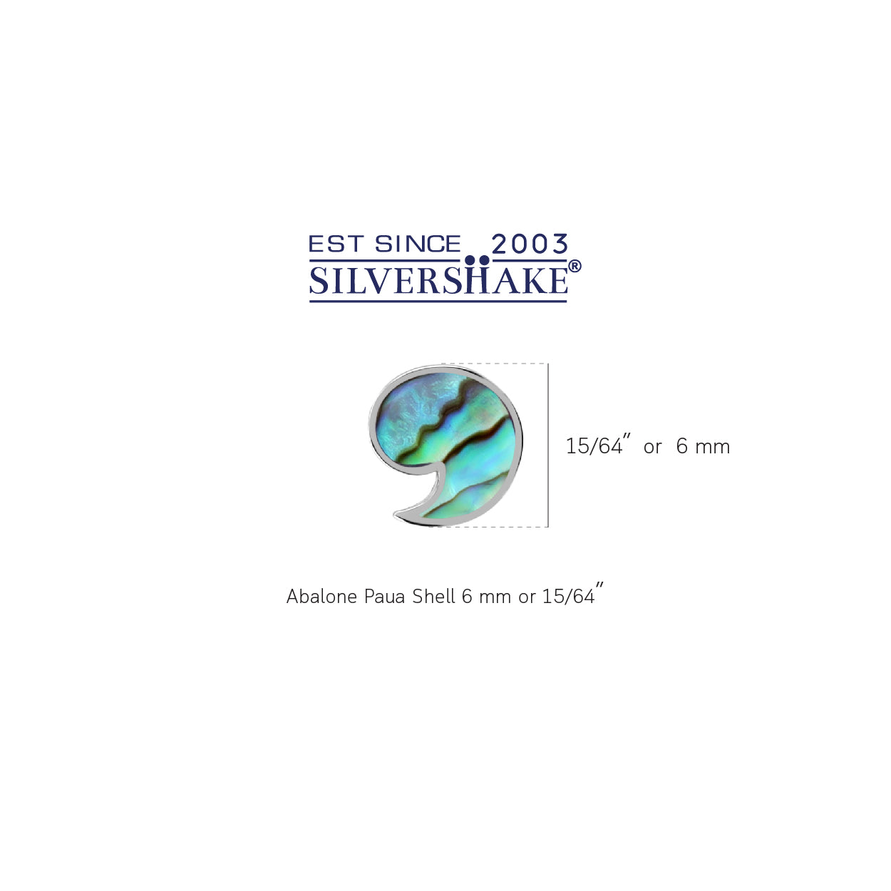 Petite Abalone Paua Shell Inlay White Gold Plated 925 Sterling Silver Minimalist Apostrophe or Comma Casual Stud Earrings