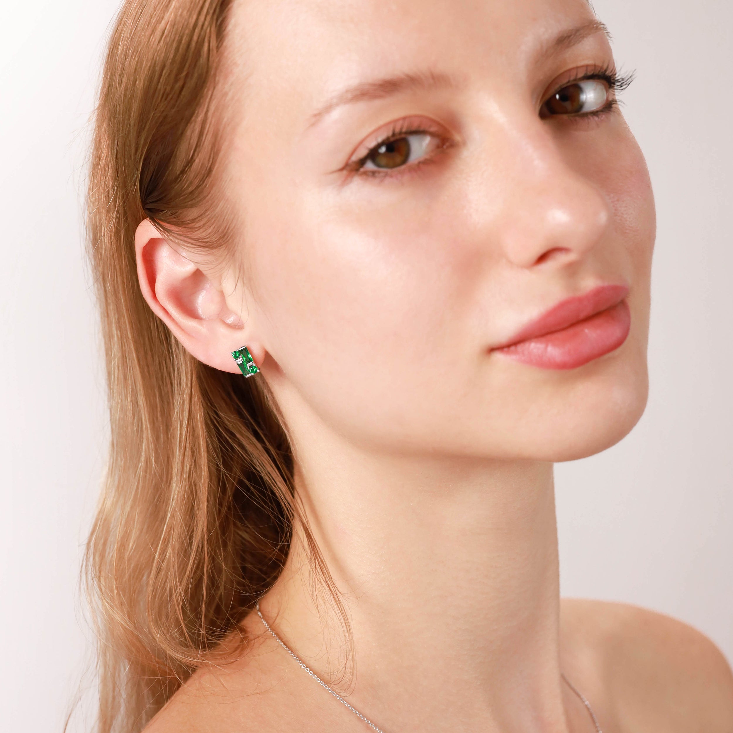 Created Blue Sapphire 925 Sterling Silver Minimalist Fashion Geometric Cluster Stud Post Earrings silvershake
