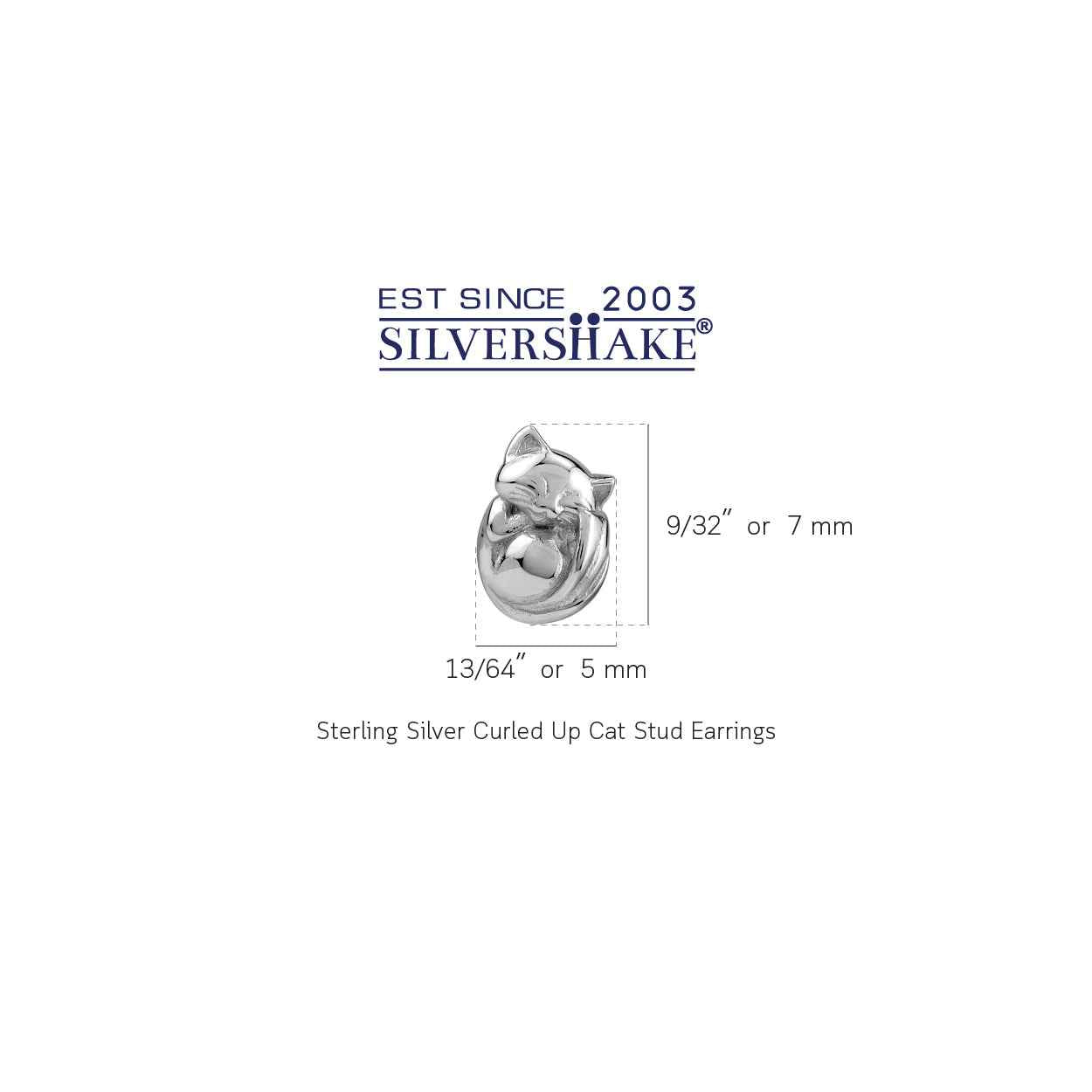 Petite White Gold Plated 925 Sterling Silver Minimalist Chic Cat Pet Casual Stud Post Earrings