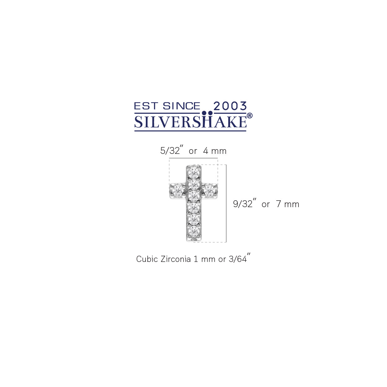 Ultra Petite White CZ 925 Sterling Silver Minimalist Trendy Cross Religion Christian Stud Earrings silvershake