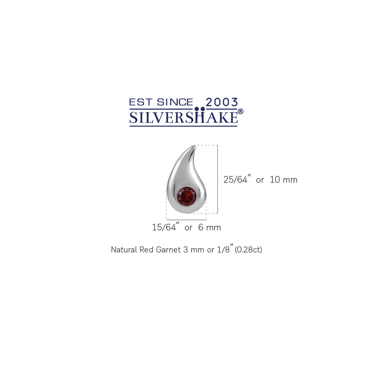 Natural Red Garnet 925 Sterling Silver Minimalist Trendy Chic Paisley Shape Drop Stud Post Earrings silvershake