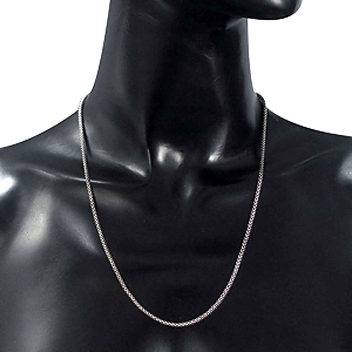 Oxidized 2.8mm 925 Sterling Silver Popcorn Chain Necklace 22 Inch