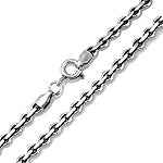 Oxidized 3mm 925 Sterling Silver Cable Chain Necklace 24 Inch