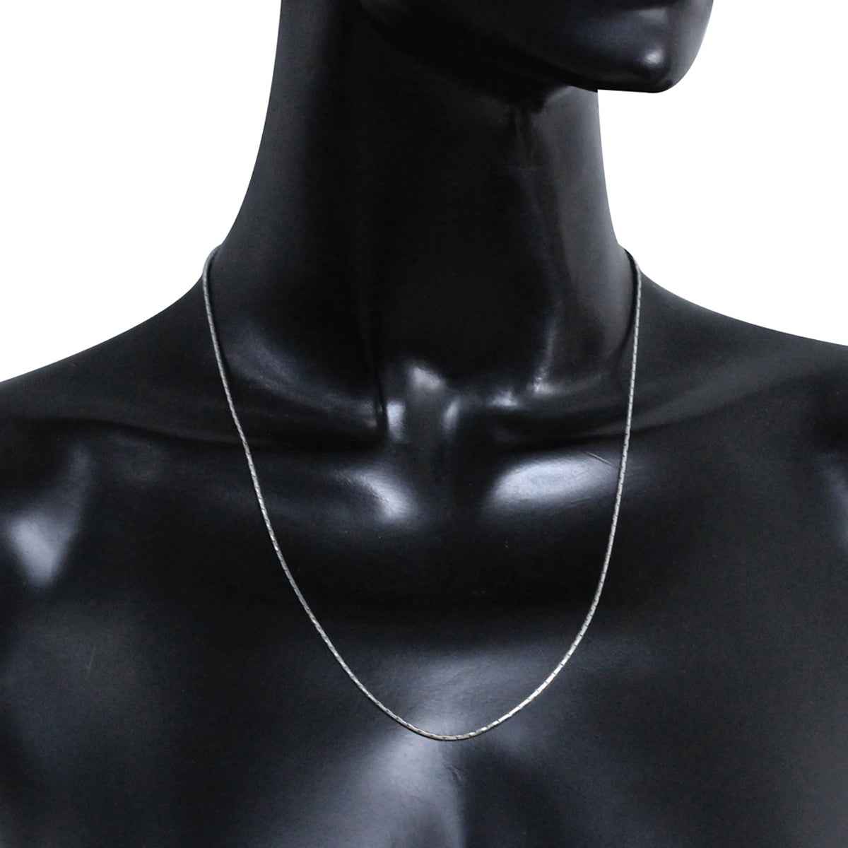 Oxidized 1.5mm 925 Sterling Silver Round Cable Chain Necklace 22 Inch