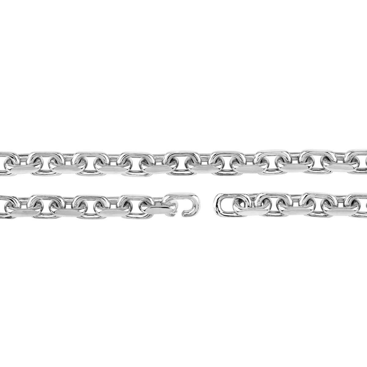 10MM 925 Sterling Silver Fashion Heavy Chunky Anchor Cable Chain Link Necklace 22 Inch