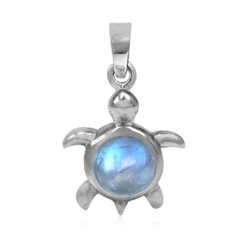 Silvershake Natural Moonstone 925 Sterling Silver Turtle Solitaire PendantSilvershake Natural Moonstone 925 Sterling Silver Turtle Solitaire Pendant - Silvershake-store