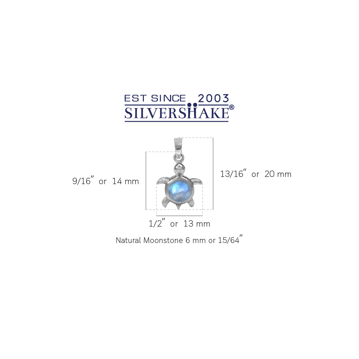 Silvershake Natural Moonstone 925 Sterling Silver Turtle Solitaire PendantSilvershake Natural Moonstone 925 Sterling Silver Turtle Solitaire Pendant - Silvershake-store