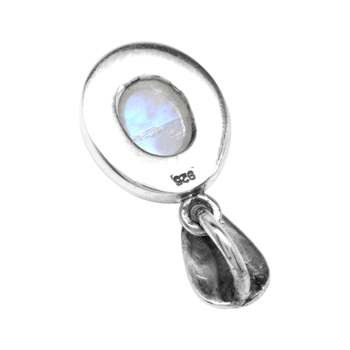 Silvershake Natural Moonstone 925 Sterling Silver Swirl and Spiral Solitaire Pendant - Silvershake-store