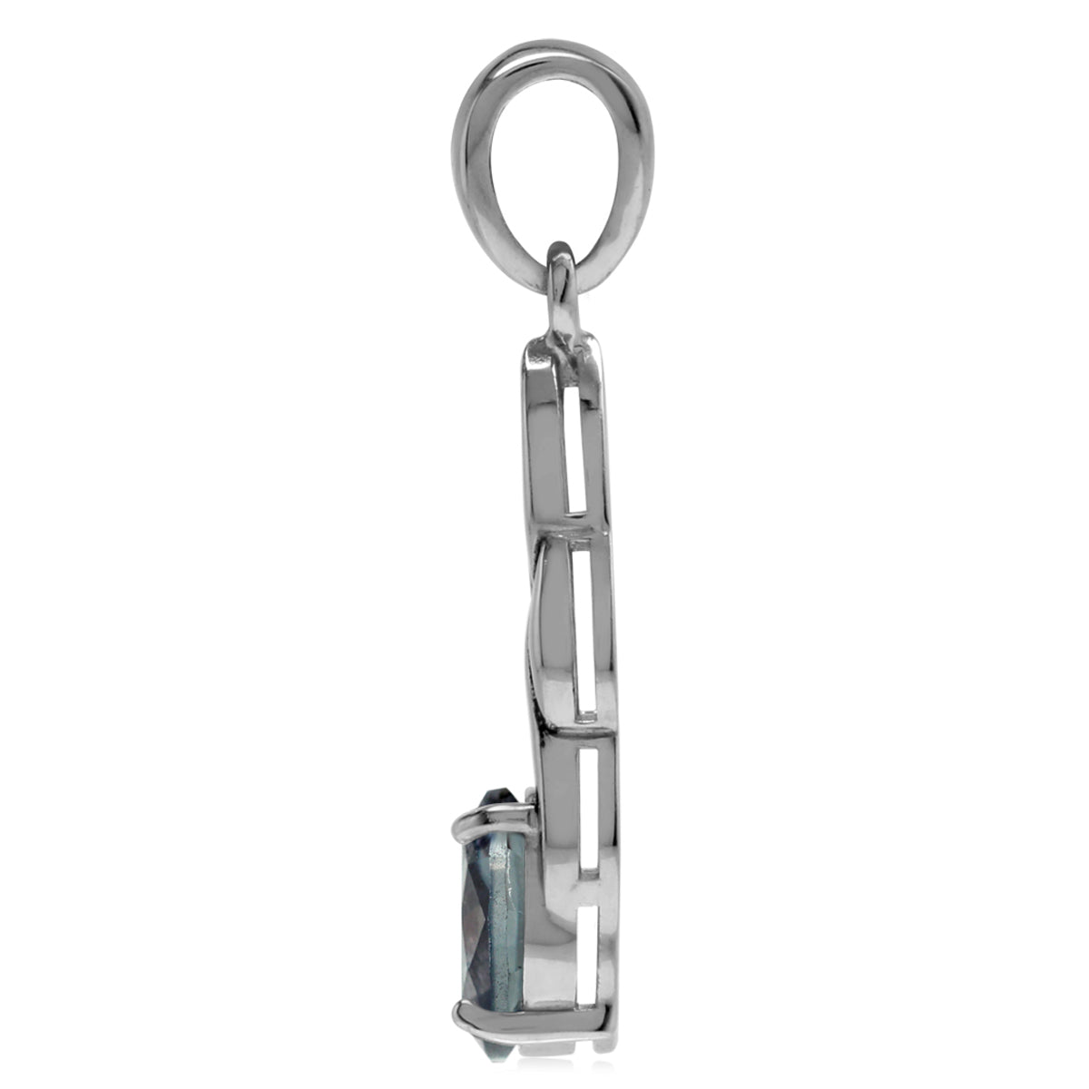 Simulated Color Change Alexandrite 925 Sterling Silver Celtic Knot Solitaire Pendant - Silvershake-store