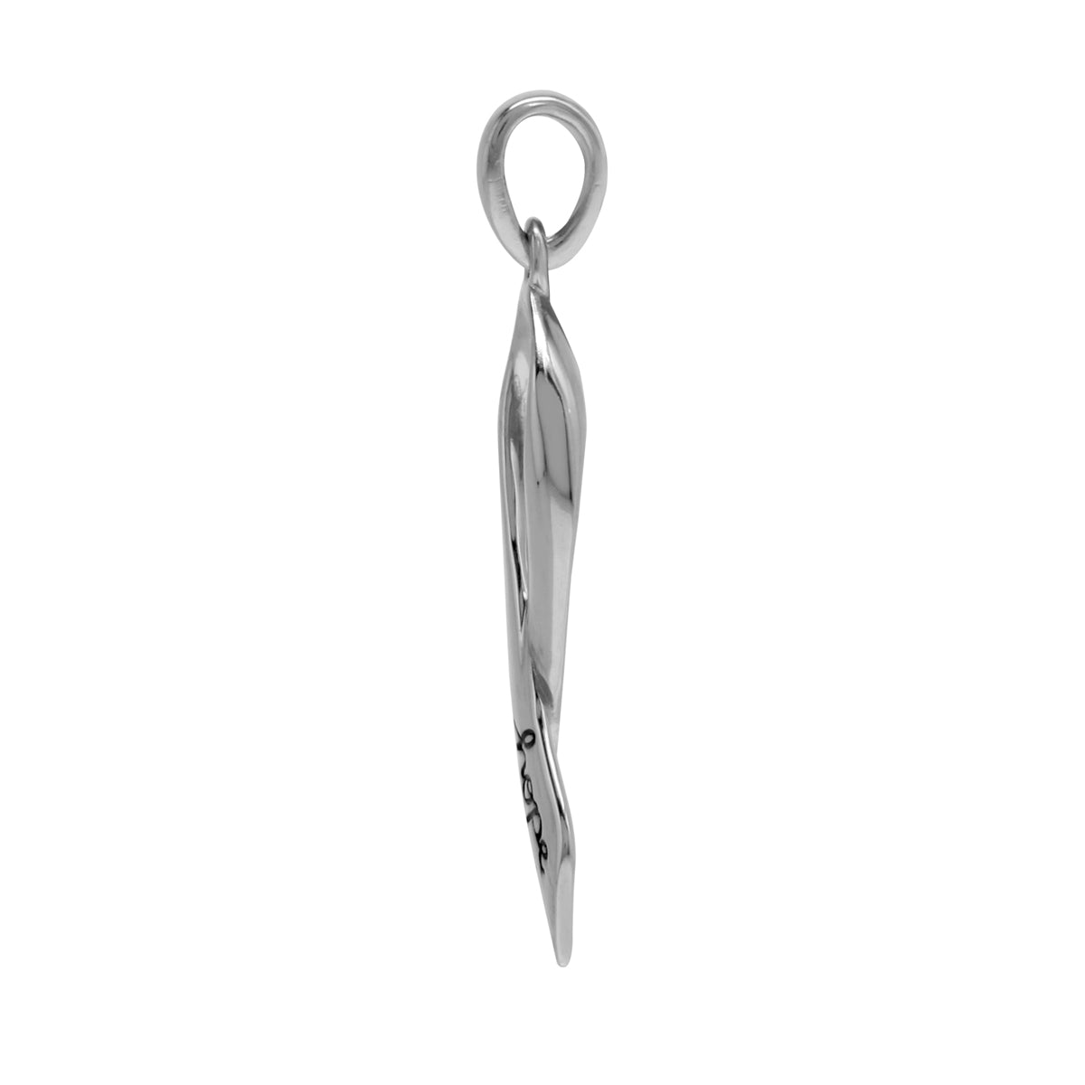 925 Sterling Silver Hope & Cancer Awareness Ribbon Pendant Charm - Silvershake-store
