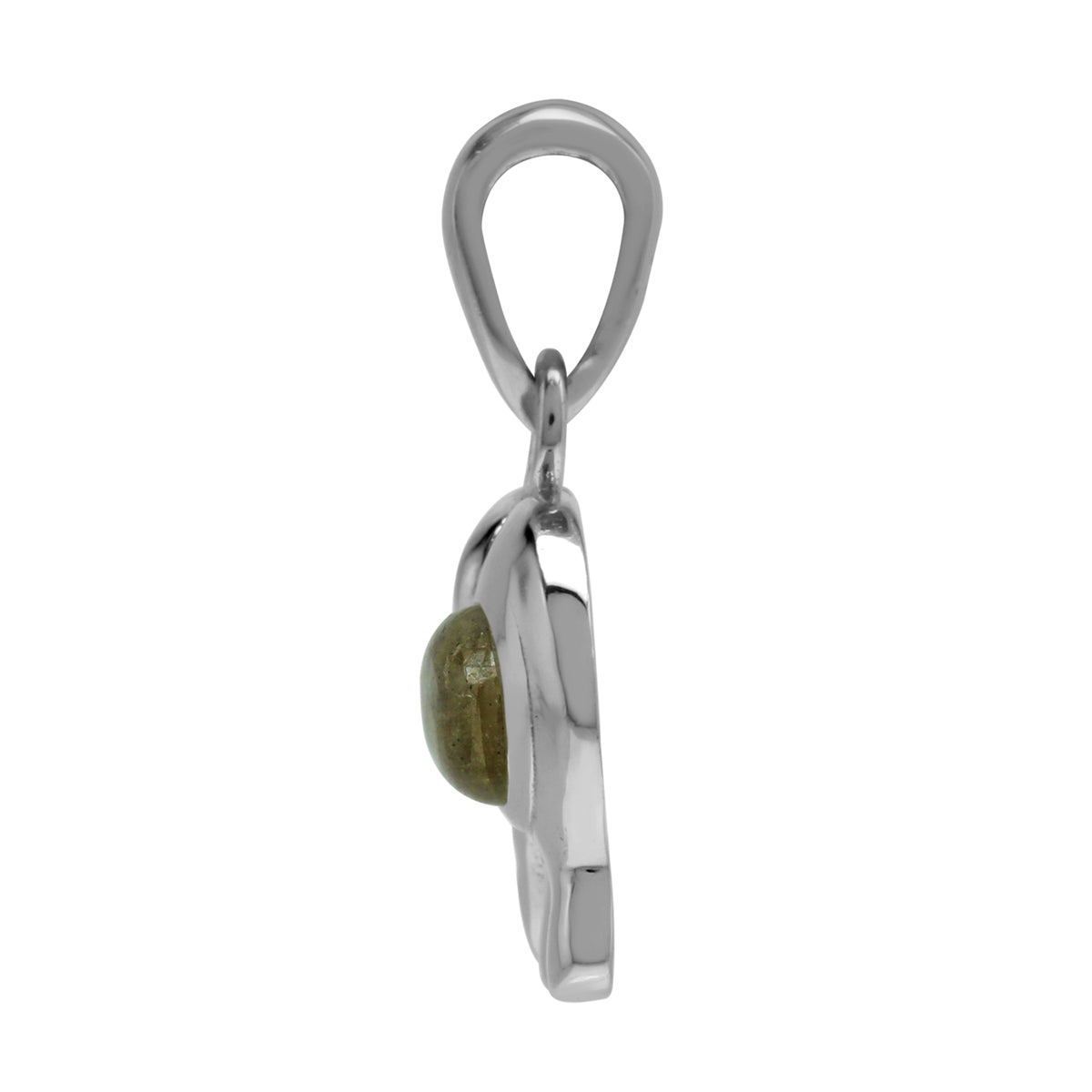 Silvershake Natural Labradorite Stone 925 Sterling Silver Elephant Pendant - Silvershake-store