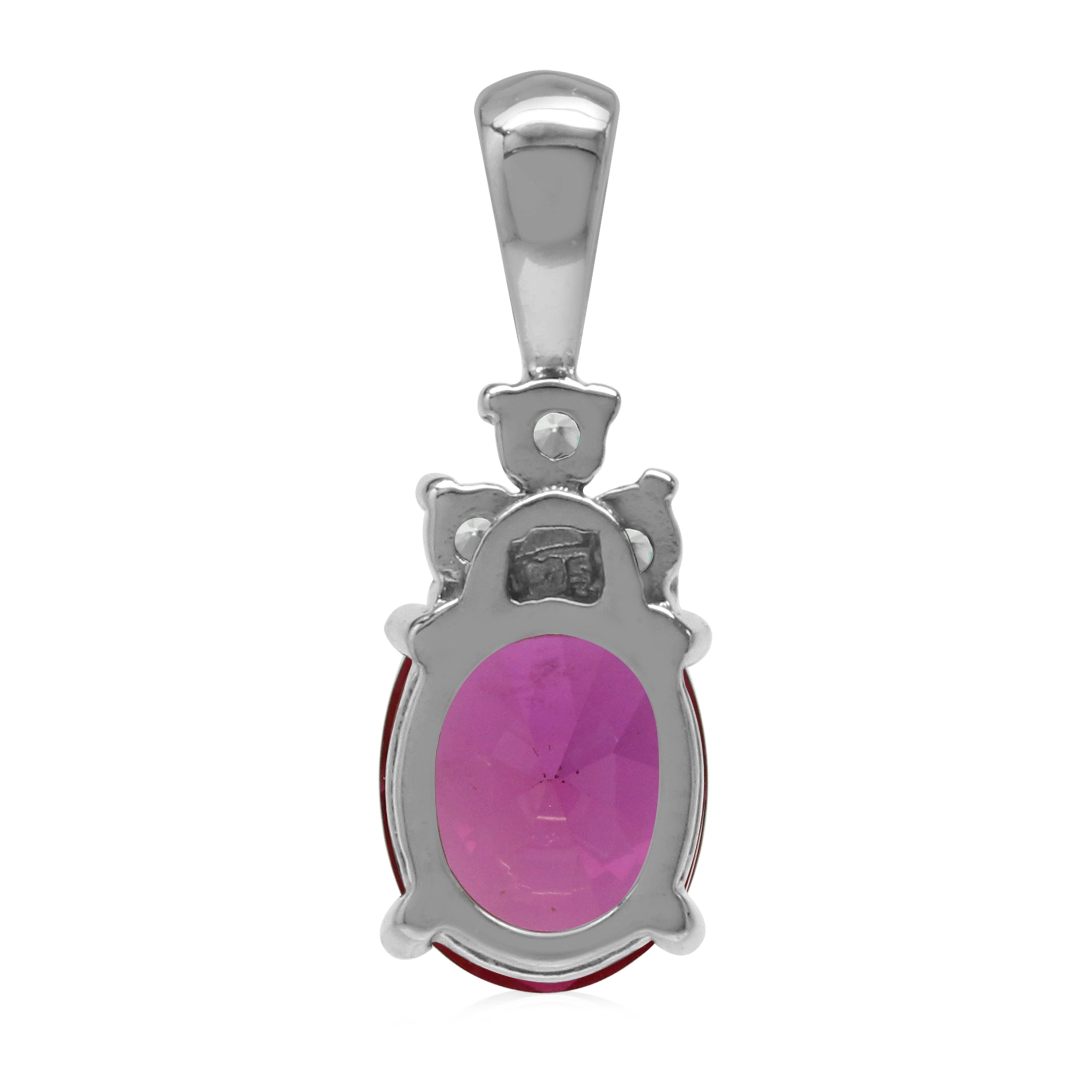 Created 2 Ct Pink Tourmaline 925 Sterling Silver Pendant October Birthstone Jewelry - Silvershake-store