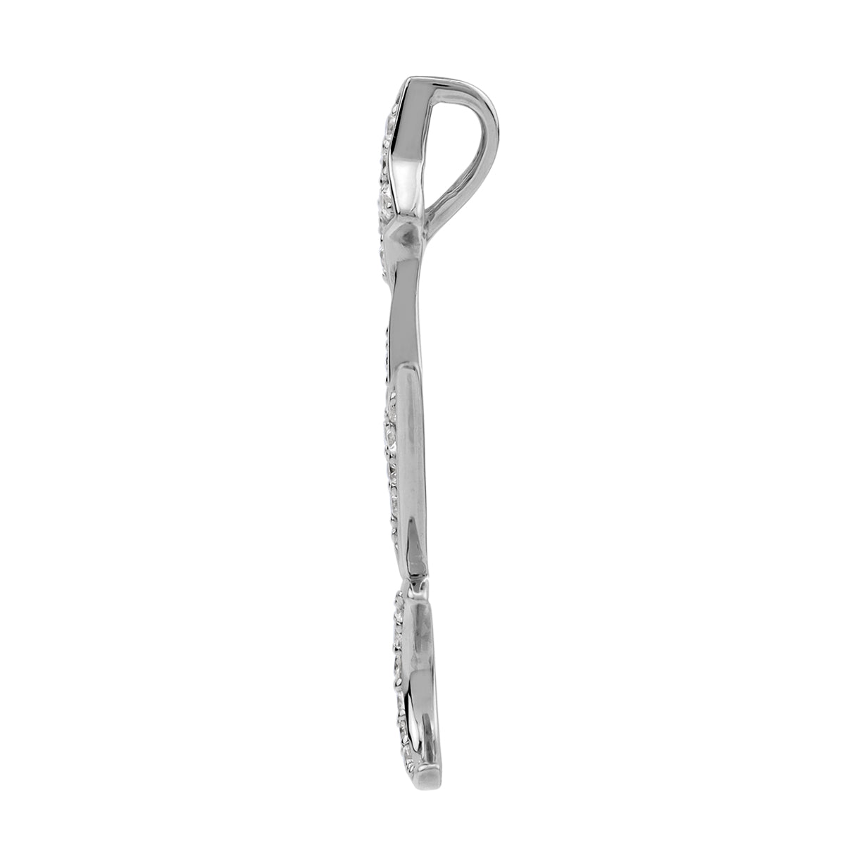 Silvershake Cubic Zirconia White Gold Plated 925 Sterling Silver Star, Lightning Bolt and Crescent Moon Pendant April Gemstone Birthstone Jewelry for Women - Silvershake-store
