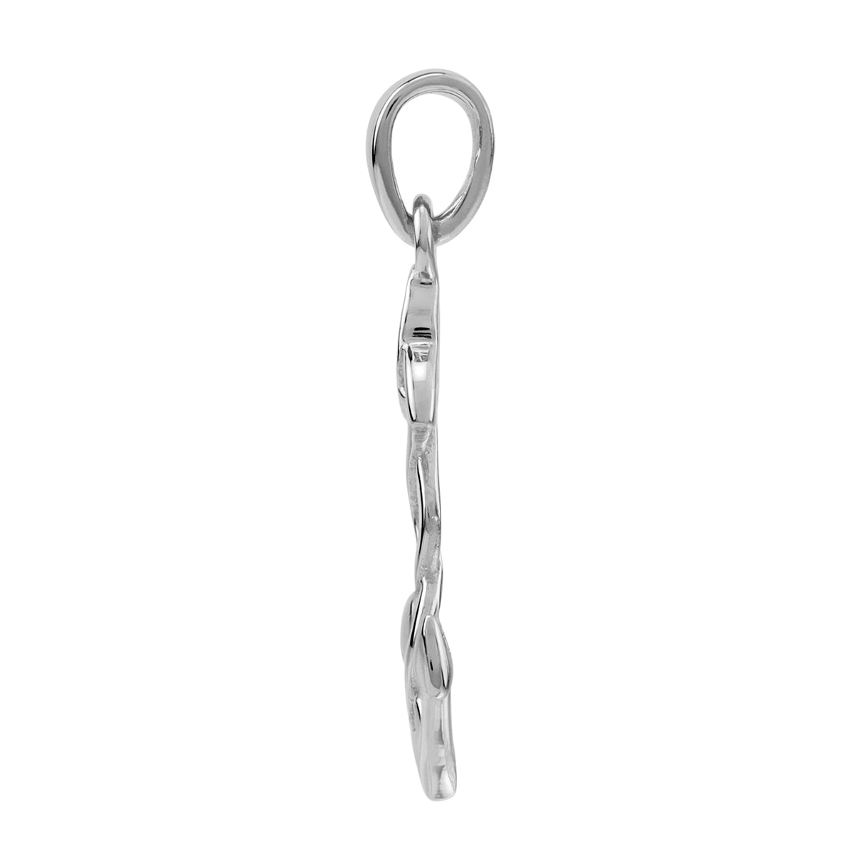 Silvershake White Gold Plated 925 Sterling Silver Triquetra Celtic Knot Anchor Casual Pendant Jewelry for Women - Silvershake-store