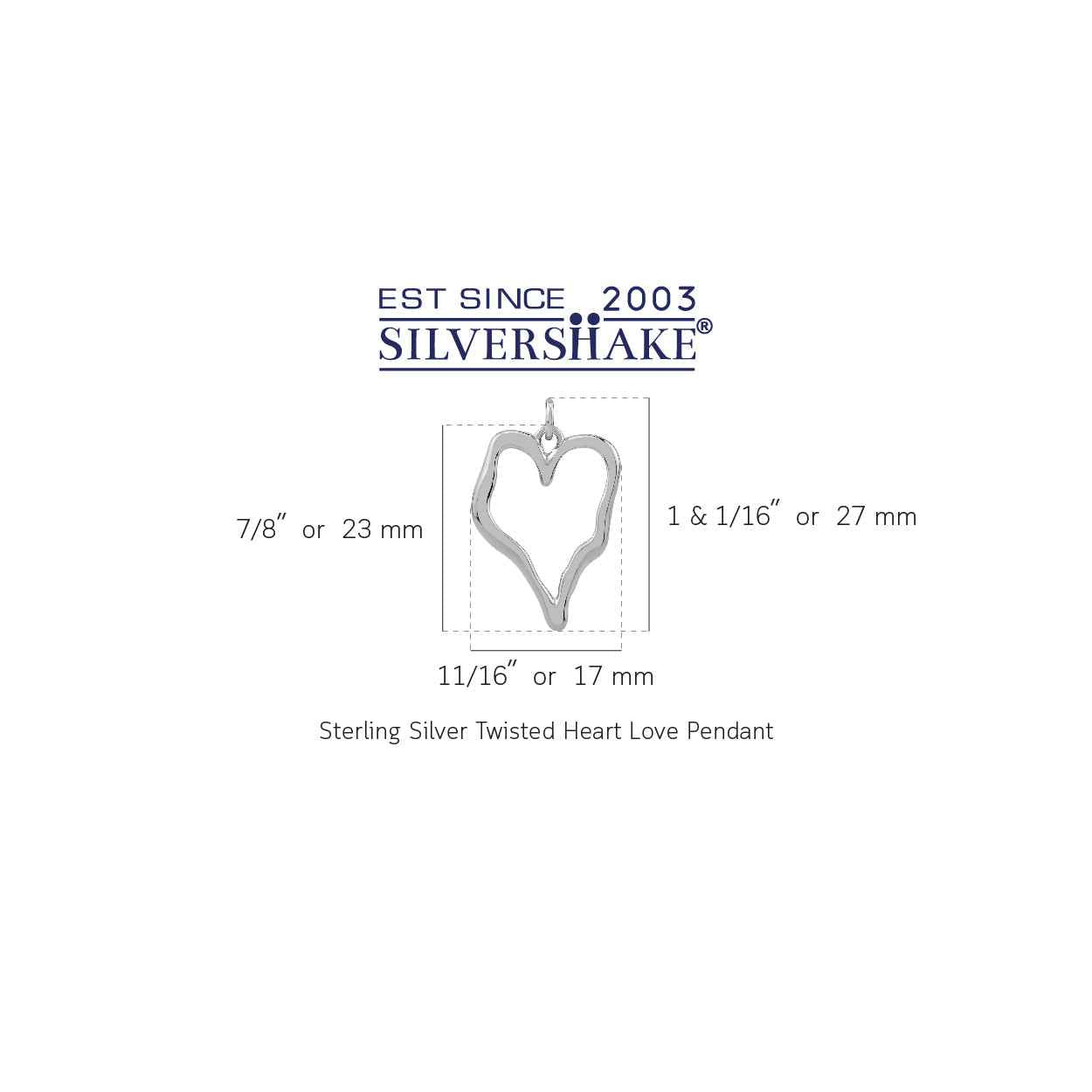 White Gold Plated 925 Sterling Silver Fashion Heart Casual Love Pendant