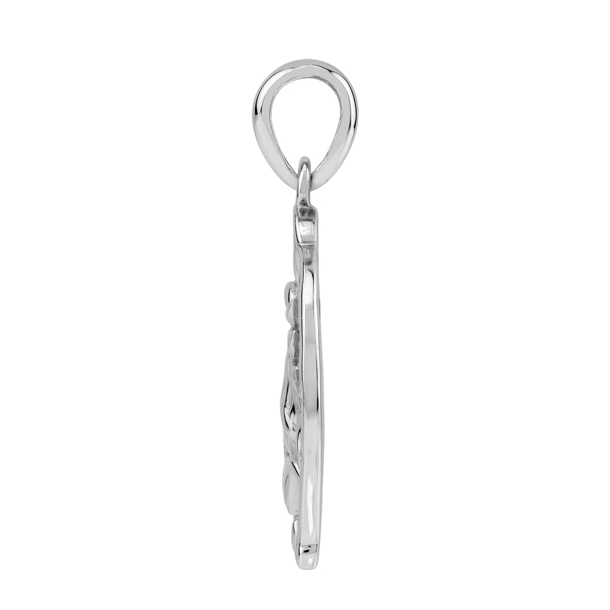 White Gold Plated 925 Sterling Silver I Love Horses Fashion Horseshoe Lucky Casual Pendant