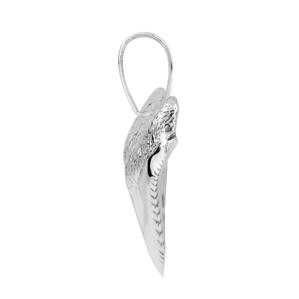 925 Sterling Silver Fashion Tiger Shark Tooth Sealife Divers Casual Pendant