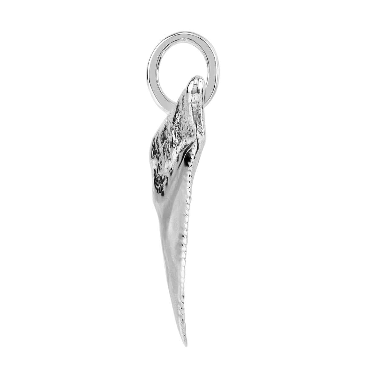 925 Sterling Silver Bull Shark Tooth Sealife Divers Casual Pendant
