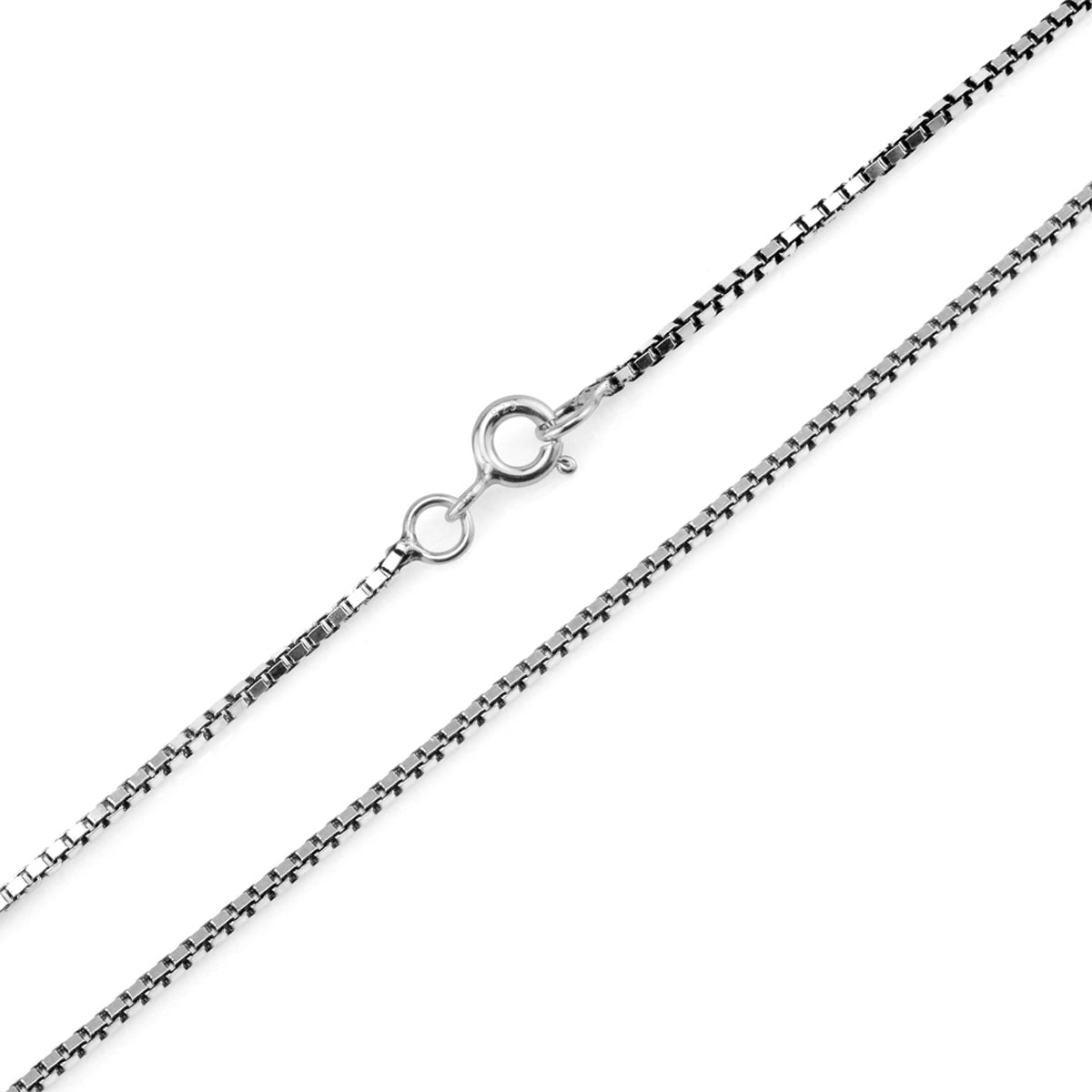 925 Sterling Silver Waning Crescent Moon Filigree Pendant with 1mm 18" Venetian Box Chain Necklace silvershake