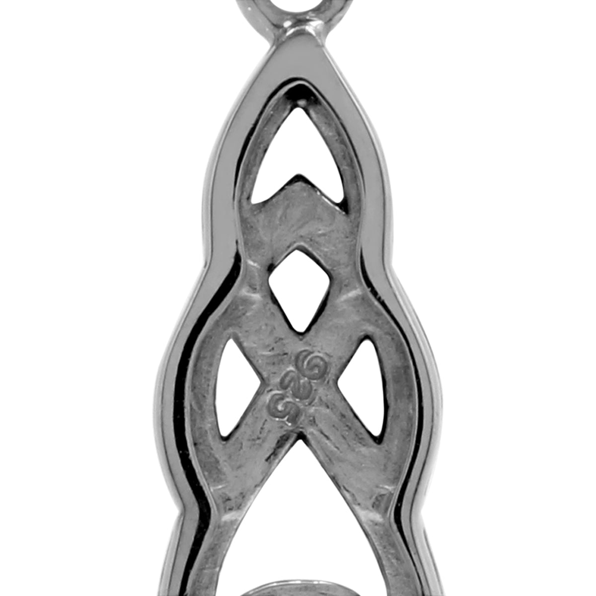 Created Pink Tourmaline 925 Sterling Silver Celtic Knot Pendant with 18 Inch Chain Necklace - Silvershake-store