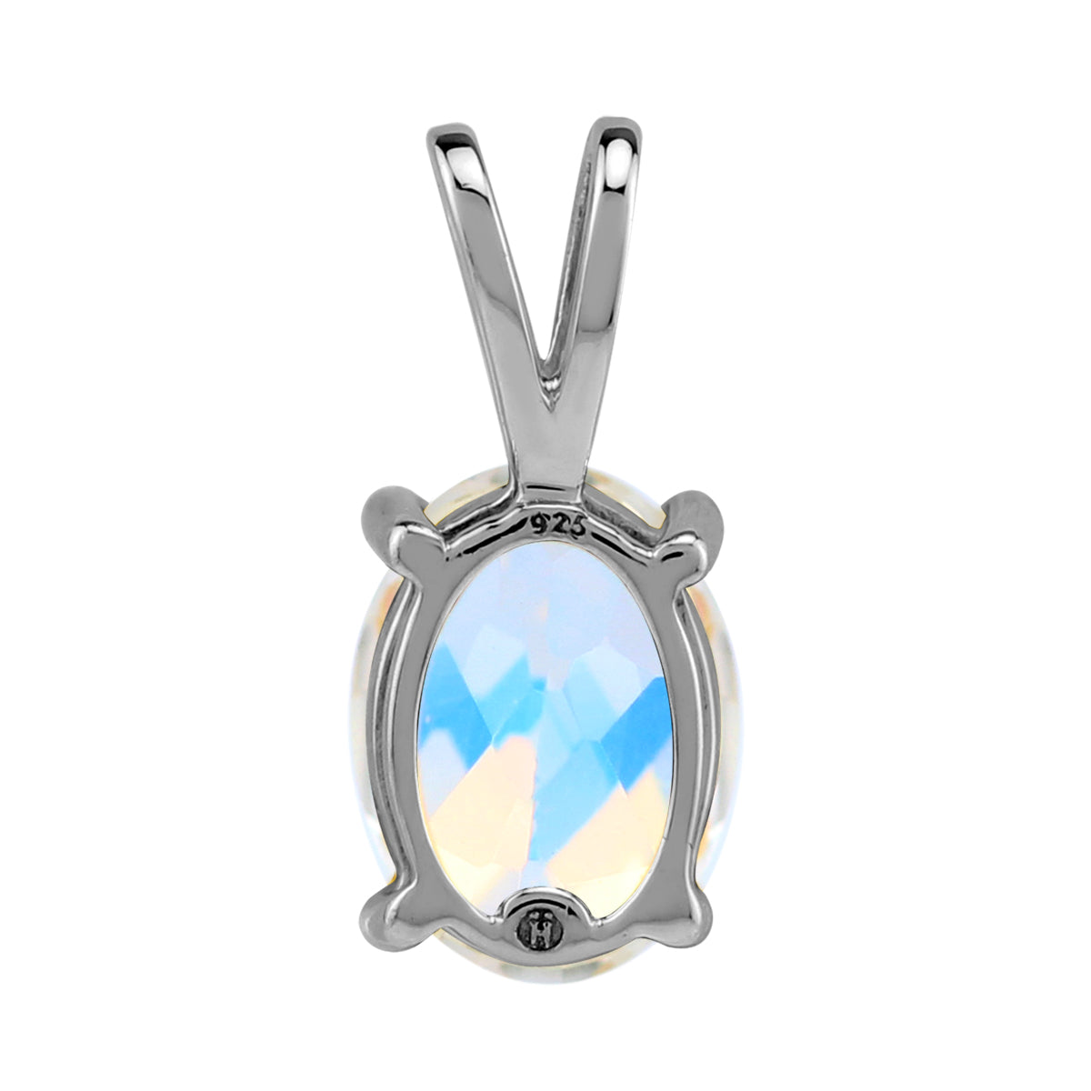 Genuine Mercury Mist Aurora Borealis Topaz 925 Sterling Silver Business Attire Pendant /18" Necklace silvershake